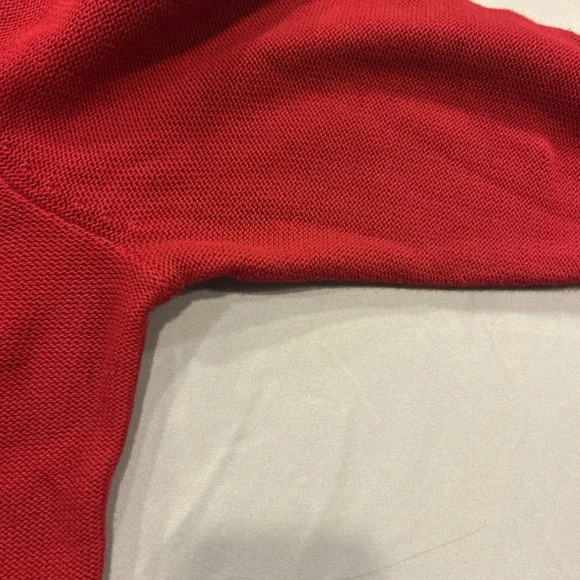 Lauren Ralph Lauren Jean Co Knit‎ Blazer Red Cotton XL Gold Buttons Military - Picture 6 of 15